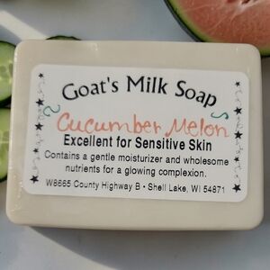Home-made Amish Goat's Milk Soap Bar "Cucumber Mel" Borntregers Bundle 3 For $15